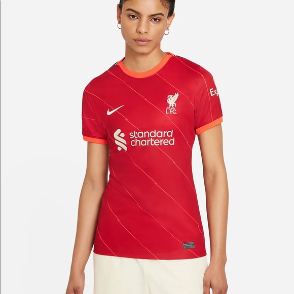 LIVERPOOL FC 2021/22 STADIUM HOME WOMENS SOCCER JERSEY SIZE XS DRI FIT RED SLIM - Picture 1 of 7